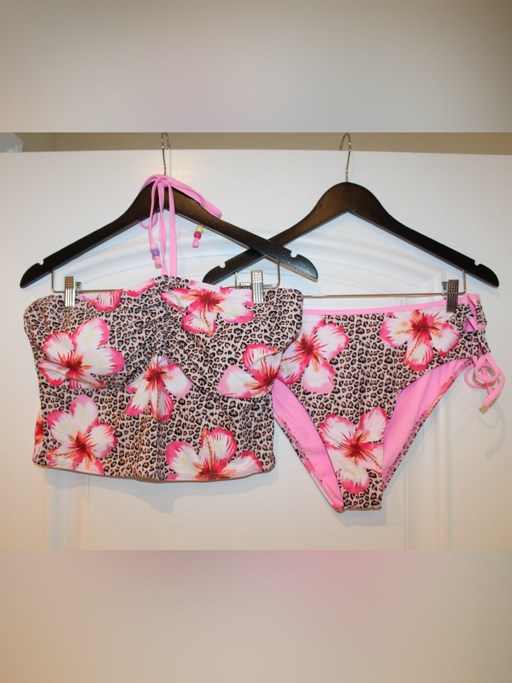 Animal print and flowers bikini (women’s XL) (NWT)